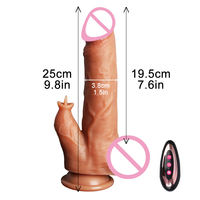 Vibromasseur G-Spot chauffant à télécommande en silicone liquide pour adultes, avec fonction de poussée, étanche IPX5 et design portable