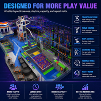 Structure de jeu intérieure commerciale certifiée CE ASTM, labyrinthe, structure sportive intérieure, toboggan, en plastique et bois, pour projets de concessionnaires