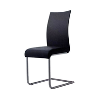 Chaises de salle à manger en cuir PU de luxe moderne, pieds en métal, dossier haut, panneau MDF, hauteur réglable, utilisation à domicile, appartement, salle de bain, salons