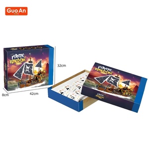 GUOAN TOYS Creative Pirate Ship <b>Building</b> <b>Blocks</b> DIY Desktop Decoration Educational Construction Toy for Children Sailing Storm - Product Image 2