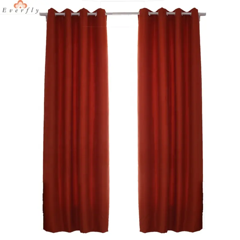 Wholesale Window Sheer Home Blackout Luxury Red Room Curtain Fabric Cloth