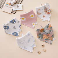 Bandanas triangulaires mignons pour animaux de compagnie avec boutons-pression, bandana pour chien de haute qualité, bavoir triangulaire en coton écologique pour animaux de compagnie