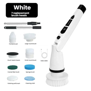 Cepillo eléctrico de mango largo 7 en 1, cepillo de limpieza eléctrico giratorio inalámbrico para cocina Elektrische Reinigungsburste - Product Image 1