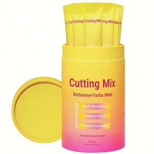 Cutting Drink Mix Berberine Mate & Magnesium, FOS favorise la signalisation de la satiété, l'énergie et la santé, saveur Fraise Açaï - Product Image 1