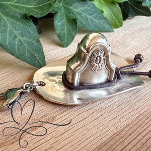 Handmade Cowboy Hat Pendant Zinc Alloy Themed Charm Unisex Gift Fashion Accessory - Product Image 1