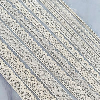 Rubans en dentelle non extensibles double face, plusieurs styles, pour la confection de draps, rideaux, jupes et décorations de mode, en rouleau.
