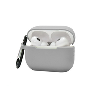Étui de protection en silicone avec crochet pour Airpods pro 2, étui de protection en silicone pour écouteurs airpods 3
