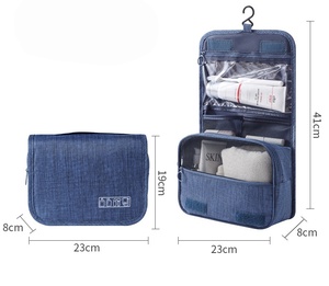 Bolsa de viaje con gancho para artículos de aseo, bolsa de almacenamiento portátil para hombres, bolsa de cosméticos de gran capacidad, se puede colgar para separar lo seco del húmedo. - Product Image 5