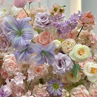 Mur de fleurs artificielles géantes en soie en forme de papillon, plusieurs couleurs, pour décoration de scène de mariage et d'événements (vente en gros)