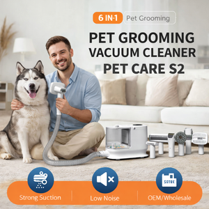 Aspirapolvere per toelettatura cani con kit spazzole, potente macchina per la rimozione dei peli di animali domestici - Product Image 1