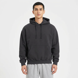 High Quality Men's Hoodies <b>Sweatshirts</b> Unisex Streetwear Custom Blank Drop Shoulder Loose Long Sleeves Hoodie - Product Image 1