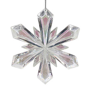 Benutzer definierte bunte Acryl Schnee Luxus 6 Winkel Schneeflocke Ornamente Weihnachts baum hängen Party Indoor Home Decoration - Product Image 2