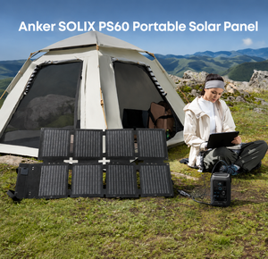 Chargeur Solaire Portable Compact Format A4 Anker SOLIX PS60 Panneau Étanche IP68 MC4 11-60V pour Station d'Énergie de Camping-Car et Boondocking - Product Image 5