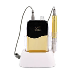 Mis beauty Beste E-Datei Gold Farbe wiederauf ladbar 35000 U/min Akzeptieren Private Logo 85W Brush less Slim Handle Nagel bohrer für Salon - Product Image 1