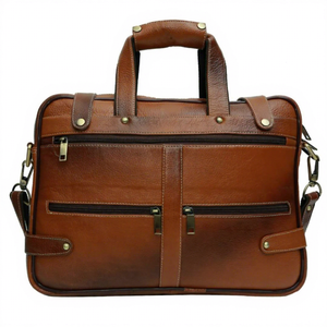 B <b>S</b> International Top Grade Durable Eco-Friendly Korean Vintage Cow Leather Laptop Messenger Bag Crossbody Unisex Large Capacity - Product Image 1