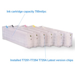 Cartucho de Tinta de Recarga Supercolor 700ML T7251 T7252 T7253 T7254 T725A con Chip de Nueva Versión para Impresora Epson F2000 - Product Image 4
