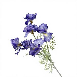 زهرة السوسن الصناعية ثلاثية الأبعاد من الحرير لتزيين المناسبات والزفاف والاستخدام الخارجي، واقعية وفاخرة بتصميم بارز - Product Image 2