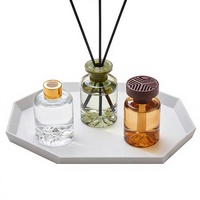 Nouveau diffuseur d'aromathérapie de luxe à base volcanique, flacon en verre 120 ml, récipient en verre épaissi, vaporisateur imprimé, boîte de parfum d'intérieur