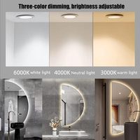 Miroir de salle de bain mural moderne de luxe sur mesure, pleine longueur, demi-lune, rétroéclairé par LED, à intensité variable, anti-buée, pour projets hôteliers