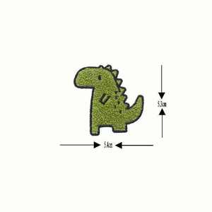 Patch brodé personnalisé de dinosaure de dessin animé et petit canard jaune, thermocollant, autocollant en tissu brodé pour vêtements et sacs à dos - Product Image 3