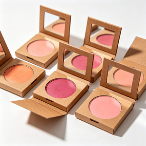 Paleta de Rubor Mineral Prensado de Marca Privada, Altamente Pigmentado, Mate, Maquillaje Facial Natural con Espejo - Product Image 4