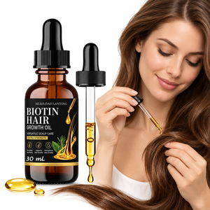 Aceite Capilar de Biotina de Marca Privada OEM, Aceite Herbal para el Cuidado del Cuero Cabelludo, Fórmula Personalizada, Aceite para el Crecimiento del Cabello de Alta Potencia, Venta al Por Mayor - Product Image 1