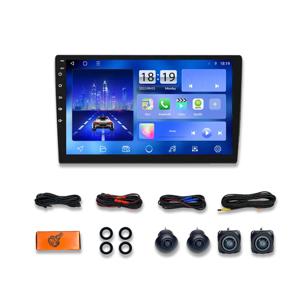 Android 360 Degree Panoramic 1080P Camera 2D 3D Bird View Parking Security  System Inch Android Car Radio With 360 Camera