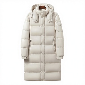 Mens & Women Waterproof Velour Parkas <b>Hip</b> Hop Long Puffer Coat Jacket with Zipper Closure Warm <b>Padding</b> - Product Image 2