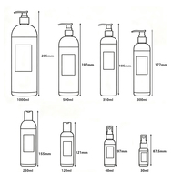 Vente en gros emballage de bouteille de shampoing personnalisé avec logo en plastique vide rond noir PE-HD bouteilles de shampoing et d'après-shampoing à pompe
