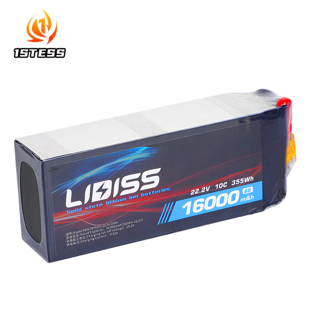 High Energy Density Semi Solid State Battery Pcak 6S 22.2V 16Ah 355Wh Lithium Battery Pack 10C for Long Endurance Mapping