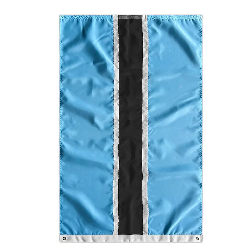 Groothandel Polyester Bedrukt 3X5 Custom 90X150Cm Botswana Nationale Vlag Banner