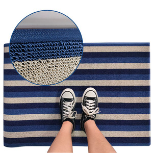 Non toxique Heavy Duty PVC tissé rayure boucle Piles gratter entrée sale intérieur extérieur tapis de sol antidérapant avant bienvenue porte tapis - Product Image 6