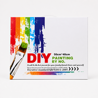 Kit de Peinture par Numéros DIY 40x50cm, Toile Pré-imprimée, Ensemble de Peinture Cerf et Forêt, Art Mural pour Adultes Débutants, Décoration Intérieure