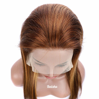 Perruques 100% Cheveux Humains, Dentelle HD Transparente 13*4, Cheveux Longs Lisses Style Piano, Styles Brésiliens et Vietnamiens, Perruque Sans Colle, Vente en Gros