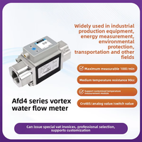 Débitmètre numérique à vortex microscopique pour eaux usées, capteur de débit d'eau avec alarme, série AFD4, RS485, 100 L/min