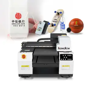 Impresora de inyección de tinta 2023 UV DTF, impresoras DTF UV de cama plana de escritorio, impresión en taza de vidrio, taza, botella, pluma, funda de teléfono de metal, material de madera