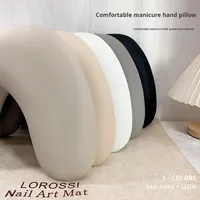 Coussin de main pliable en forme de U pour nail art, en cuir souple, avec écran UV LED, confortable et anti-fatigue