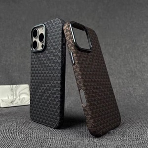 เคสโทรศัพท์ลายทอใยอะรามิดสำหรับ iPhone 15 16 17 18Pro Max ขอบกล้องโลหะ ป้องกันรอยนิ้วมือ กันกระแทก - Product Image 4