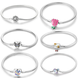Pulsera con Dije de Corona Transfronteriza con Moissanita de Corte Corazón, Chapada en Plata de Ley 925, Unisex, Certificada GDTC - Product Image 1