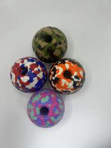 Commercio all'ingrosso 7cm palla cava cane giocattolo con denti aggressivi di pulizia durevole stile eco-friendly caratteristica sulla corda - Product Image 5