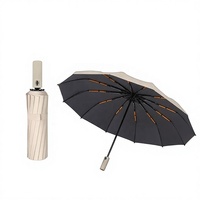 Parapluie pliant entièrement automatique à 24 baleines, double armature, coupe-vent, protection UV, pour la pluie et le soleil, idéal pour les voyages