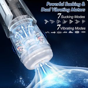 Nuevo Modelo 2026, Vibrador Masculino Silencioso, Dispositivo de Masturbación Automática con Succión, Empuje y Rotación - Product Image 5