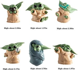 Juego de 6 Figuras de Acción de Baby Yoda de 2-2.4 Pulgadas, Mandalorian Yoda Baby, Juguetes de Acción de Star Wars, Figuras de Yoda, Juguetes Populares para Niños - Product Image 4