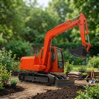 Mini-excavatrice hydraulique de 8 tonnes, fournie directement par l'usine chinoise, avec rayon d'action maximal et capacité de franchissement élevée, petite machinerie de terrassement