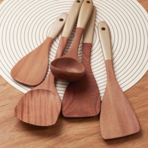 أدوات مطبخ خشبية طبيعية غير سامة ومتينة للاستخدام المنزلي، مصممة حسب الطلب للبيع بالجملة - Product Image 2