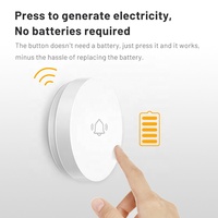 Timbre Inalámbrico Autoalimentado, Timbre Inteligente para el Hogar, Sistema de Alarma para Puerta de 433MHz, Altavoz Estándar para UE, Reino Unido y EE. UU.
