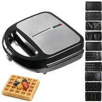 Nouvelle Machine à Gaufres Belges Électrique Automatique pour Usage Domestique, Grille-Pain Professionnel, Appareil de Cuisine en Aluminium pour Sandwichs