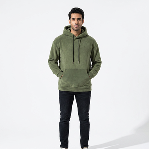 Custom Autumn and Winter 350g New Fleece <b>Jumper</b> Solid Color Plus Fleece Hoodie - Product Image 1