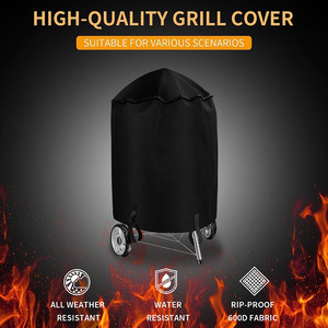Couverture <span class=keywords><strong>ronde</strong></span> faite sur commande coupe-vent imperméable durable de gril de BBQ de jardin pour le gril de charbon de bois de <span class=keywords><strong>Weber</strong></span> - Product Image 3