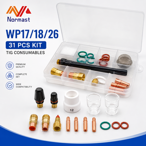 Kit de 31 lentilles de gaz TIG pour WP17 <span class=keywords><strong>WP18</strong></span> WP26, ensemble de consommables de soudage comprenant coupelles en verre cuivre et corps de collet court # 10/ # <span class=keywords><strong>12</strong></span> verres à boire pour - Product Image 1